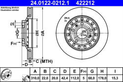 ATE Disc frana ATE 24.0122-0212.1