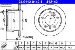 ATE Disc frana ATE 24.0112-0142.1