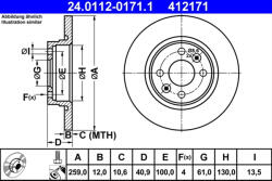 ATE Disc frana ATE 24.0112-0171.1