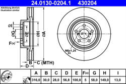 ATE Disc frana ATE 24.0130-0204.1