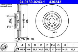ATE Disc frana ATE 24.0130-0243.1