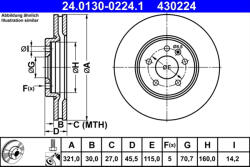 ATE Disc frana ATE 24.0130-0224.1