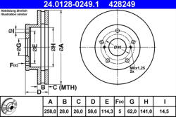 ATE Disc frana ATE 24.0128-0249.1