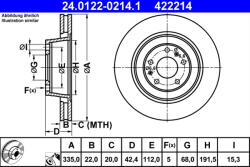 ATE Disc frana ATE 24.0122-0214.1