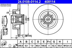 ATE Disc frana ATE 24.0108-0114.2