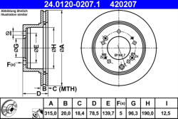 ATE Disc frana ATE 24.0120-0207.1