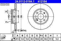 ATE Disc frana ATE 24.0112-0184.1
