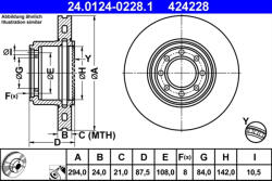 ATE Disc frana ATE 24.0124-0228.1