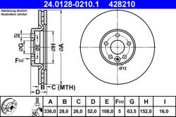 ATE Disc frana ATE 24.0128-0210.1