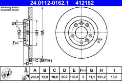 ATE Disc frana ATE 24.0112-0162.1