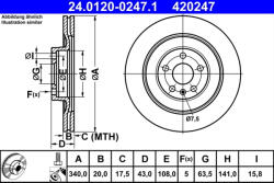 ATE Disc frana ATE 24.0120-0247.1