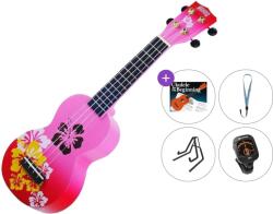 Mahalo Hibiscus Premium SET Hibiscus Red Burst Szoprán ukulele