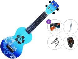 Mahalo Hibiscus Premium SET Hibiscus Blue Burst Szoprán ukulele