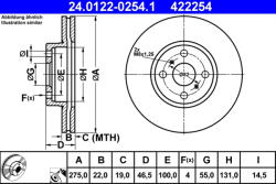 ATE Disc frana ATE 24.0122-0254.1