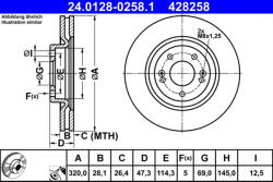ATE Disc frana ATE 24.0128-0258.1