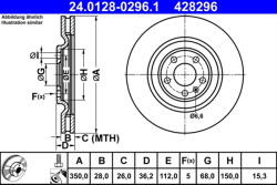 ATE Disc frana ATE 24.0128-0296.1