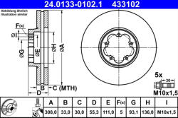 ATE Disc frana ATE 24.0133-0102.1