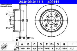 ATE Disc frana ATE 24.0109-0111.1