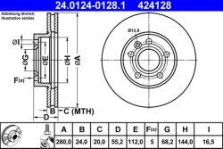 ATE Disc frana ATE 24.0124-0128.1