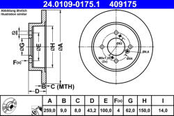 ATE Disc frana ATE 24.0109-0175.1