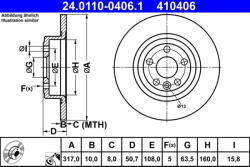 ATE Disc frana ATE 24.0110-0406.1