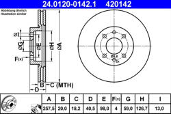 ATE Disc frana ATE 24.0120-0142.1