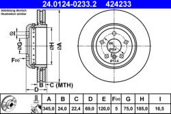 ATE Disc frana ATE 24.0124-0233.2