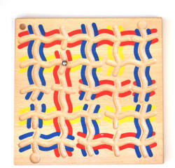  Golyós Fa Ügyességi Játék - 25x25 cm, 6 Éves kortól