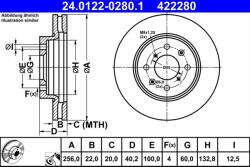 ATE Disc frana ATE 24.0122-0280.1