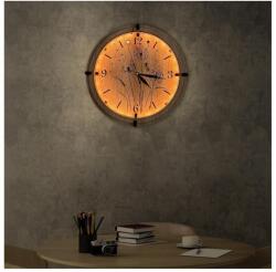 Li-Go 23688/DUB2 - LED falióra mozgásérzékelővel, LED/1xAA, átmérő 32 cm, tölgy 23688/DUB2 (LO0045)