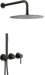 Armatura Moza kád és zuhany szett beépített trópusi zuhany opcióval fekete 5039-511-81 (503951181)
