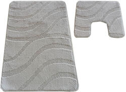Dywanopol 2 Részes Fürdőszoba Szett Montana Symphony Sand Szürke 50x80 cm és 40x50 cm Szőnyeg