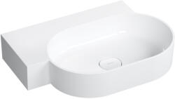 Omnires Ovo M+ mosdótál 64x44 cm sarok klasszikus-mosdótálak fehér fényes OVO645UWLBP (OVO645UWLBP)