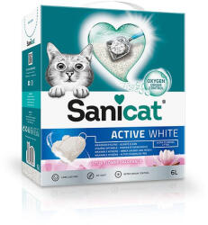 Sanicat macskaalom Active White Lotus Flower ultra csomósodó fehér bentonit 6l