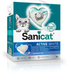 Sanicat macskaalom Active White ultra csomósodó fehér bentonit 6l