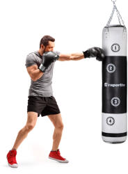 inSPORTline Boxzsák inSPORTline Robkin 150x35 cm fekete-fehér (22056)