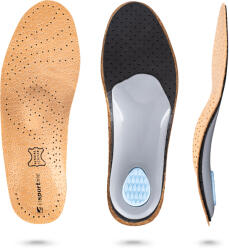 inSPORTline Anatómiai bőr cipőbetét inSPORTline Edinys, EVA hab alsó réteg, PPT műanyag héj, légáteresztő képesség, megemelt sarokrész 45-46 (29808-45-46)