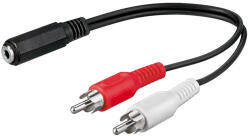 Goobay 50092 audio kábel 0, 2 M 3.5mm 2 x RCA Fekete, Vörös, Fehér (50092)