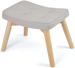 Sofotel Lábtartó, Sofotel Norse, szürke, skandináv stílusú, kárpitozott velúr (poliészter) huzat, filc talpakkal, padlóbarát, stabil (TE2050)