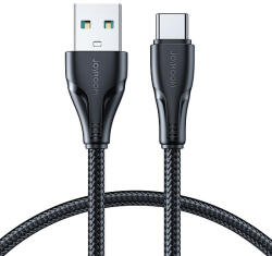 JOYROOM USB - USB C 3A kábel Surpass sorozat a gyors töltéshez és adatátvitelhez 0, 25 m fekete (S-UC027A11)