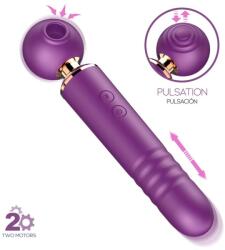 Action No. TwentyTwo Massager with Suction, Pulsation and Thrusting Purple Vibrator