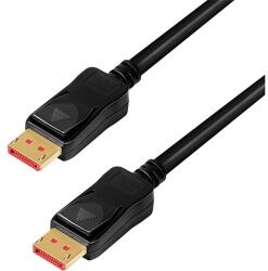 LogiLink DisplayPort cable, DP/M to DP/M, 8K/60 Hz, amplifier, black, 10 m (CDV0100)
