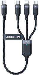 JOYROOM Többcélú kábel sorozat 3w1 Joyroom USB-A - Lightning / USB-C / micro USB 1, 2 m S-A18 fekete (S-UC027A9 CB 1m)