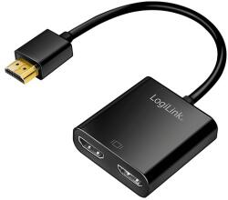LogiLink HDMI elosztó, 1x2 port, 4K/60 Hz, EDID, HDCP, HDR, CEC, IR, leskálázó, 0, 13 m (HD0061)