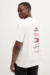 Tommy Jeans pamut póló - bézs S - answear - 19 990 Ft