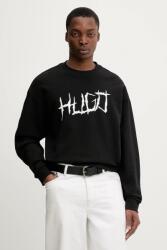 HUGO Blue pamut melegítőfelső Namenex - fekete L