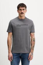 Karl Lagerfeld Jeans pamut póló - szürke S - answear - 25 990 Ft