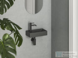 RAVAK VEDA Wall 40 mosdó túlfolyó nélkül, balos, antracit XJXL3240000 (XJXL3240000)