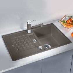 BLANCO Zia 45 S Silgranit mosogató 78x50 cm lefolyógarnitúrával és excenterrel, vulkánszürke 527382 (527382) - szaniteronline