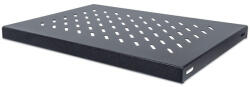 Manhattan Rackszekrény polc - 712521 (19", 1U, fix, 345 mm mély, fekete) (712521) - bbmarket